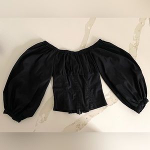 Reformation puff sleeve crop top